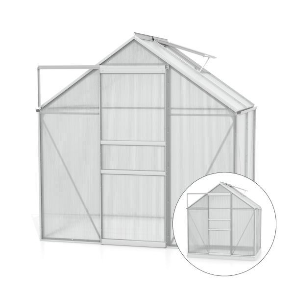 Vitavia Gewächshaus Venus 2500 BxTxH 195x131x197cm 2,5m² 4mm HKP Alu eloxiert