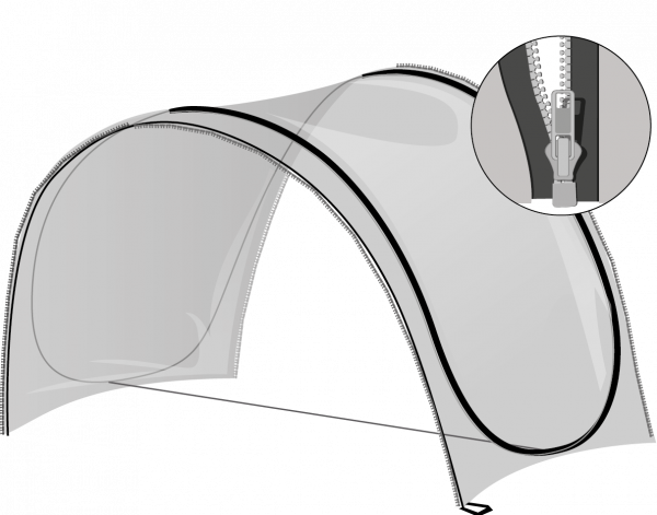 Vitavia Kälteschutztunnel + Erweiterung B:80-150cm L:250-410cm, Vlies Polypropylen