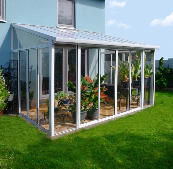 Palram Terrassenüberdachung San Remo 3x4.25 Wintergarten (kalt) Weiß