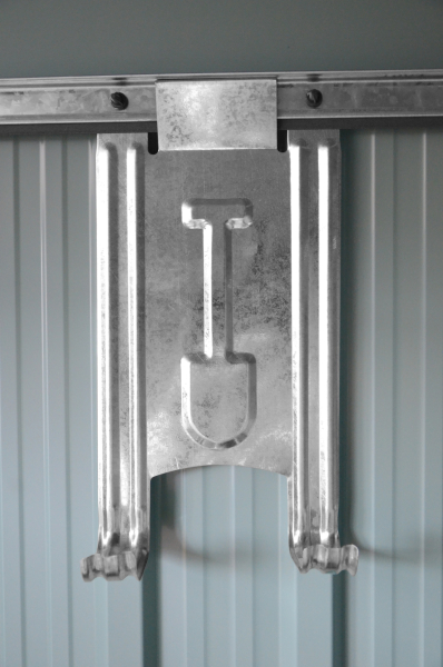 Pergart 2er Set Schaufelhaken Werkzeughaken L13 X W6 X H25 cm für Gerätehäuser