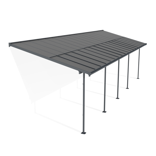Palram-Canopia Terrassenüberdachung Sierra Cabrio 3x10.4 (295x1044cm) Alu Grau