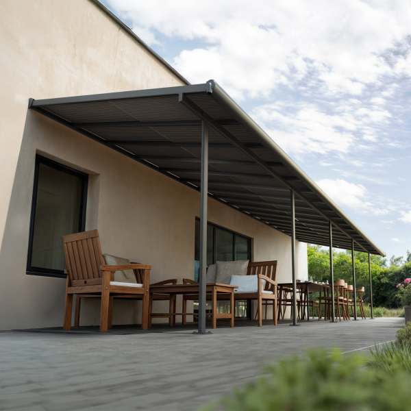 Palram-Canopia Terrassenüberdachung Sierra Cabrio 3x10.4 (295x1044cm) Alu Grau