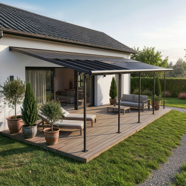 Palram-Canopia Terrassenüberdachung Sierra Cabrio 3x10.4 (295x1044cm) Alu Grau