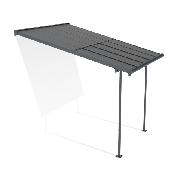 Palram-Canopia Terrassenüberdachung Sierra Cabrio 3x3 (295x314cm) Alu Grau