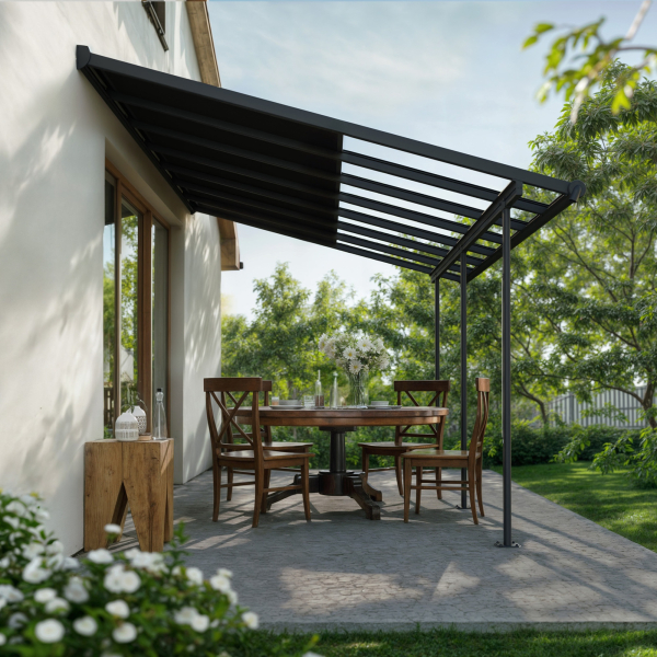 Palram-Canopia Terrassenüberdachung Sierra Cabrio 3x4.3 (295x434cm) Alu Grau