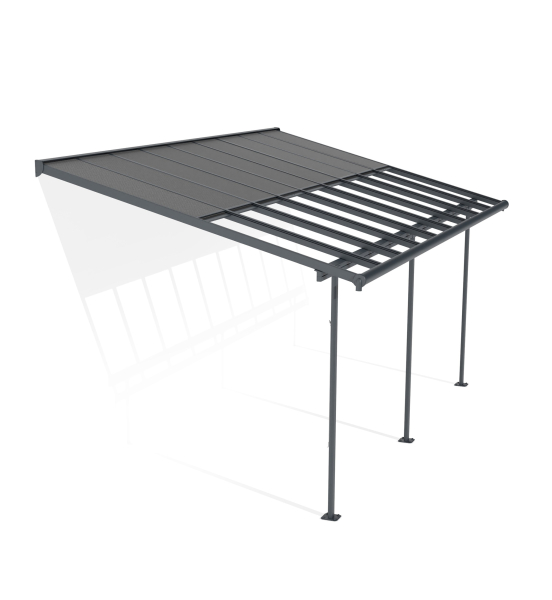 Palram-Canopia Terrassenüberdachung Sierra Cabrio 3x5.6 (295x555cm) Alu Grau