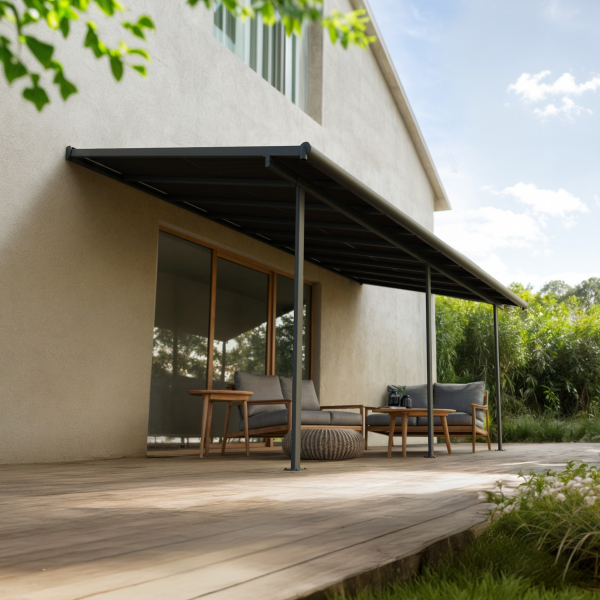 Palram-Canopia Terrassenüberdachung Sierra Cabrio 3x5.6 (295x555cm) Alu Grau