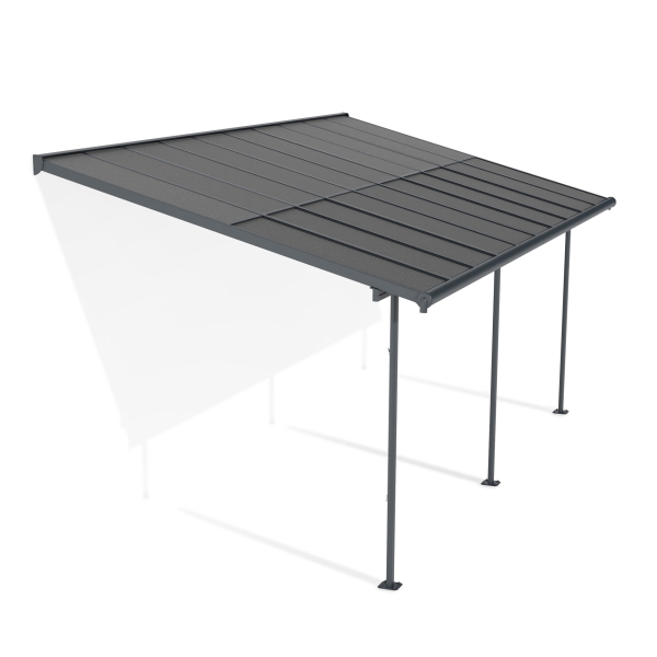 Palram-Canopia Terrassenüberdachung Sierra Cabrio 3x6.2 (295x619cm) Alu Grau
