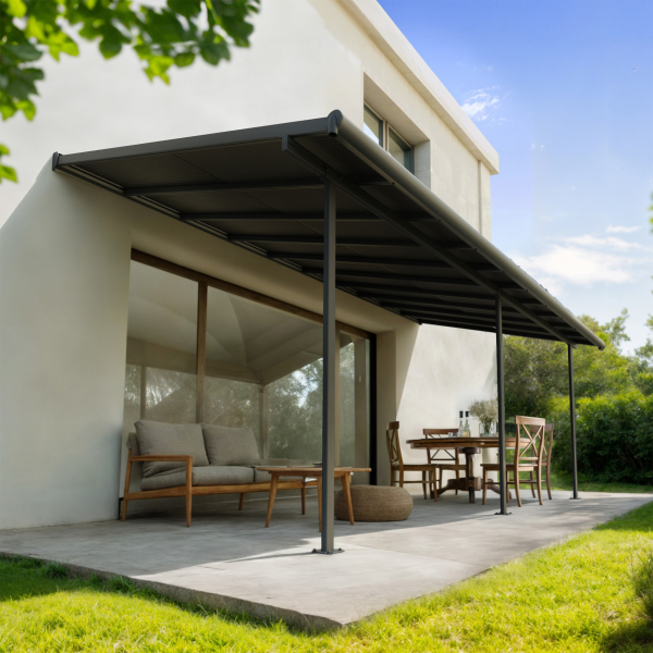 Palram-Canopia Terrassenüberdachung Sierra Cabrio 3x6.2 (295x619cm) Alu Grau