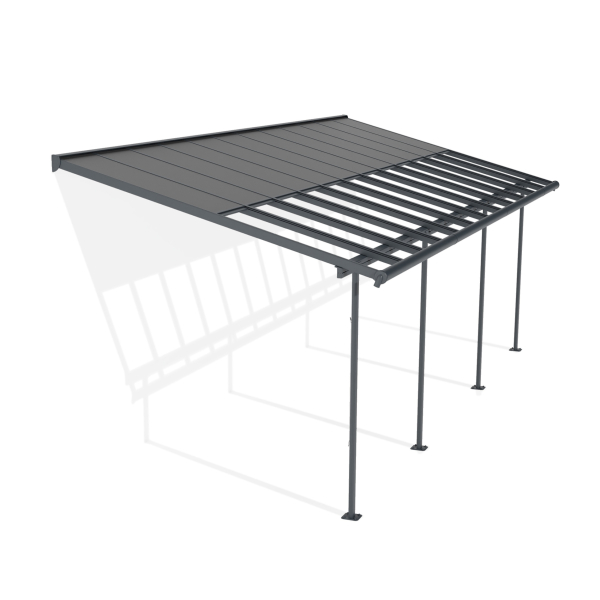 Palram-Canopia Terrassenüberdachung Sierra Cabrio 3x7.4 (295x739cm) Alu Grau