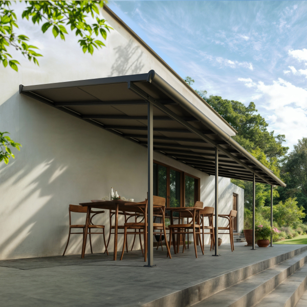Palram-Canopia Terrassenüberdachung Sierra Cabrio 3x7.4 (295x739cm) Alu Grau