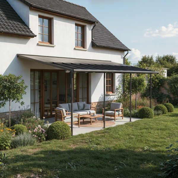 Palram-Canopia Terrassenüberdachung Sierra Cabrio 3x7.4 (295x739cm) Alu Grau