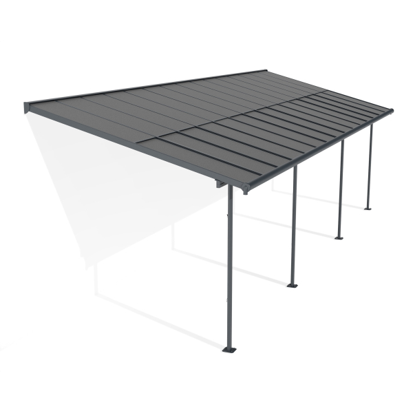 Palram-Canopia Terrassenüberdachung Sierra Cabrio 3x9.2 (295x924cm) Alu Grau