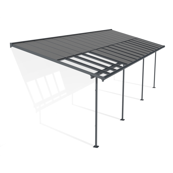 Palram-Canopia Terrassenüberdachung Sierra Cabrio 3x9.2 (295x924cm) Alu Grau