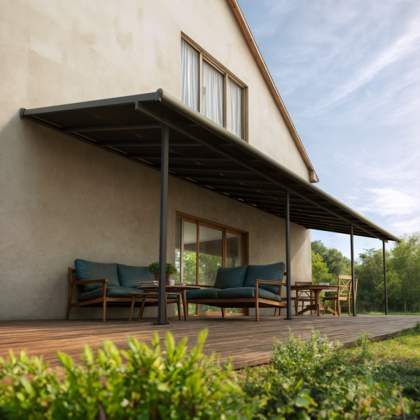 Palram-Canopia Terrassenüberdachung Sierra Cabrio 3x9.2 (295x924cm) Alu Grau
