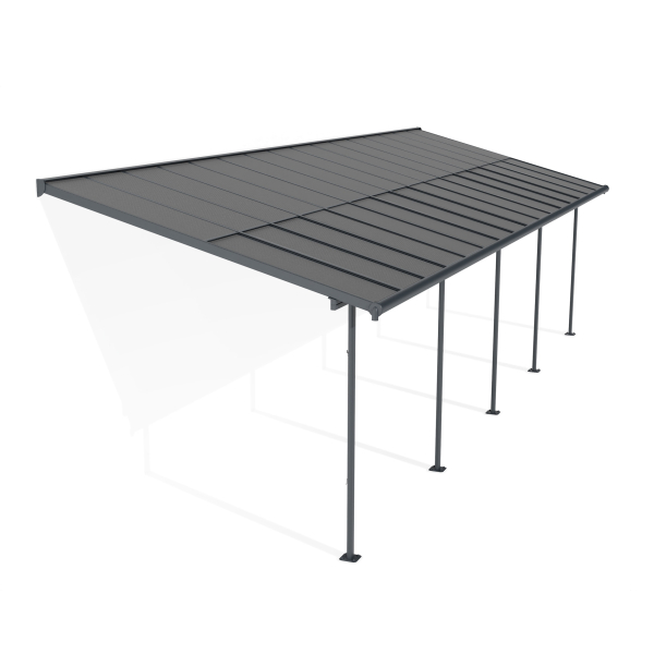 Palram-Canopia Terrassenüberdachung Sierra Cabrio 3x9.7 (295x971cm) Alu Grau