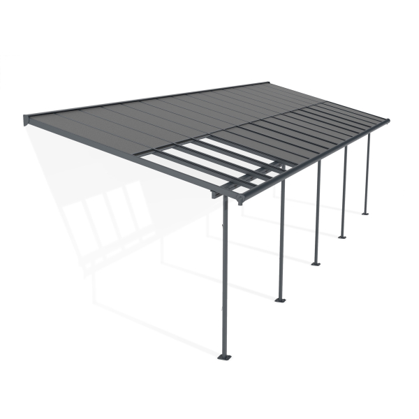 Palram-Canopia Terrassenüberdachung Sierra Cabrio 3x9.7 (295x971cm) Alu Grau