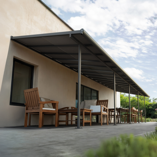 Palram-Canopia Terrassenüberdachung Sierra Cabrio 3x9.7 (295x971cm) Alu Grau