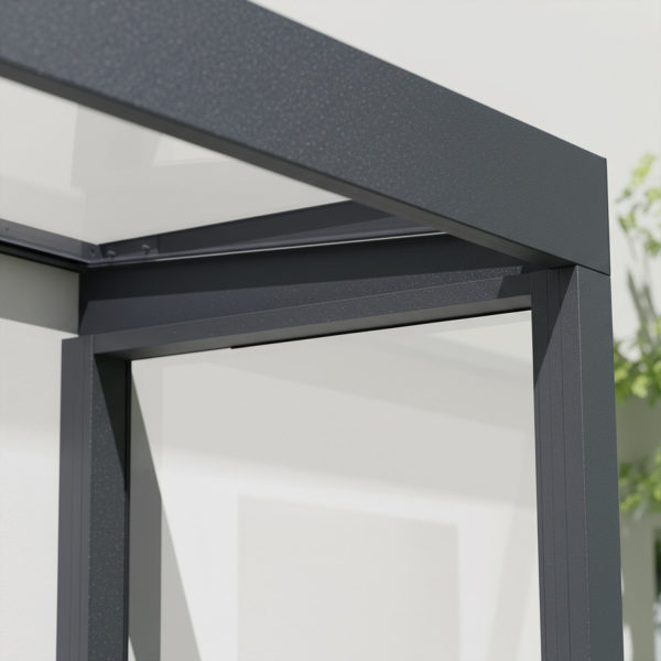 Palram-Canopia Tür Vordach Sophia 2150 (95x215cm) + 1 Seitenwand, Paneel Klar