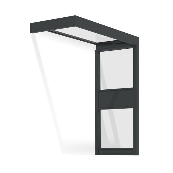 Palram-Canopia Tür Vordach Sophia 2150 (95x215cm) + 1 Seitenwand, Paneel Klar