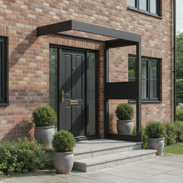 Palram-Canopia Tür Vordach Sophia 2150 (95x215cm) + 1 Seitenwand, Paneel Klar