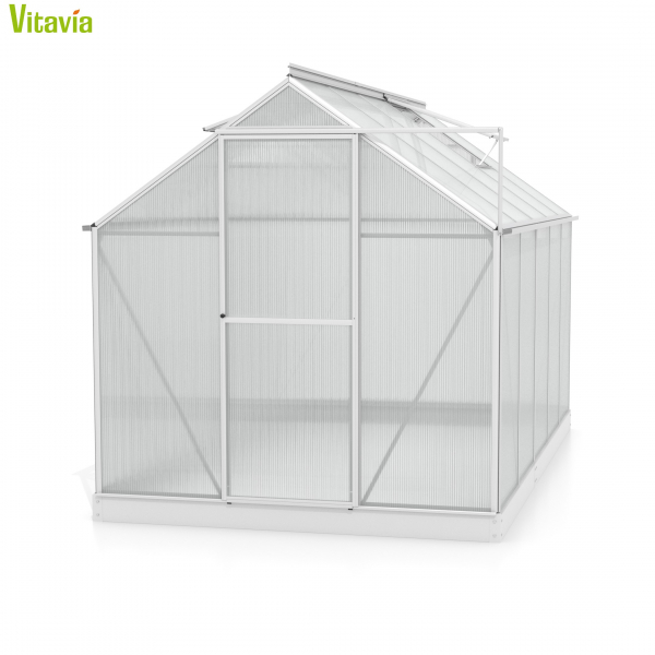Vitavia Gewächshaus Triton 6200 4mm HKP BxT 198x317cm eloxiert + Fundamentsrahmen