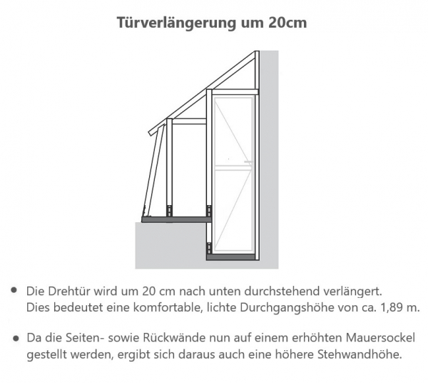 Vario Stahl Anlehngewächshaus Casa 3 Nörpelglas BxL 152x303cm 4,6m² verzinkt