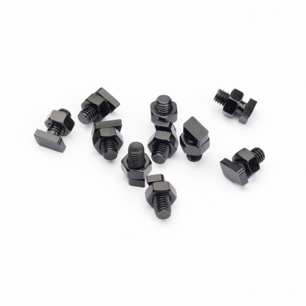 Vitavia Aluminium Universal Schrauben- und Mutternsatz Rhombuskopf (10 Stück) schwarz