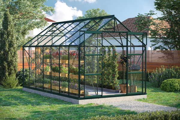 SPARSET Vitavia Gewächshaus Uranus 11500 257x445 ESG Glas smaragd + Fundamentsrahmen