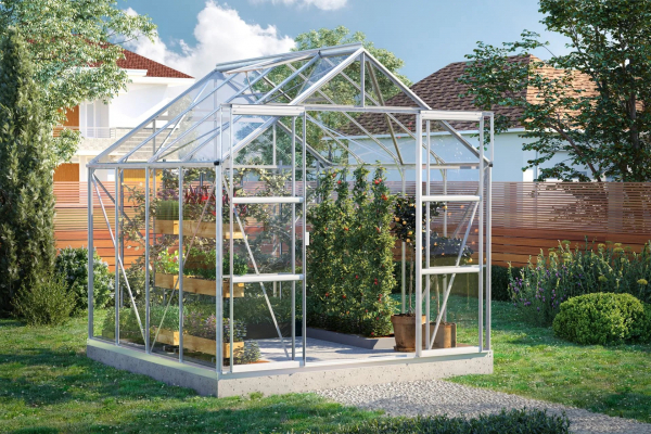 Vitavia Gewächshaus Uranus 6700 BxTxH 257x258x248cm ESG Glas 6,7m² Alu eloxiert