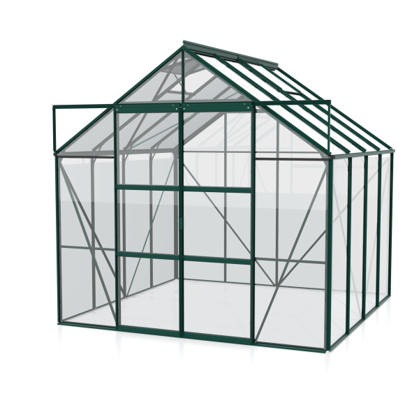 Vitavia Gewächshaus Uranus 6700 BxTxH 257x258x248cm 3mm ESG Glas Alu smaragd