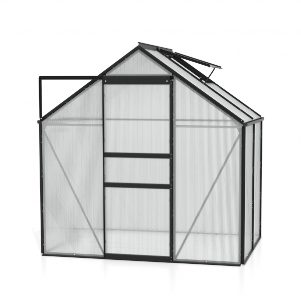 Vitavia Gewächshaus Venus 2500 BxTxH 195x131x197cm 2,5m² 6mm HKP Alu schwarz