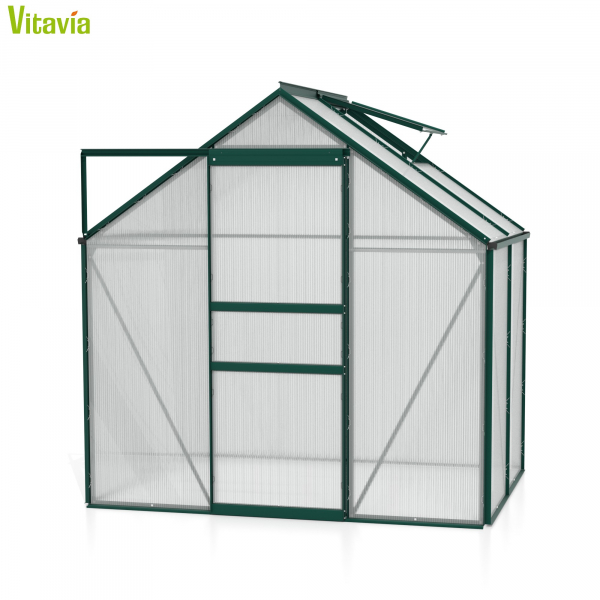Vitavia Gewächshaus Venus 2500 BxTxH 195x131x197cm 2,5m² 6mm HKP Alu smaragd