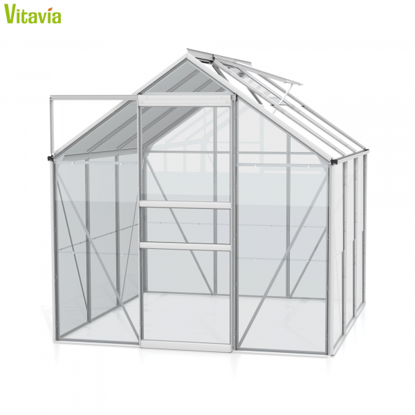 Vitavia Gewächshaus Venus 3800 BxTxH 195x195x197cm 3,8m² ESG Glas Alu eloxiert