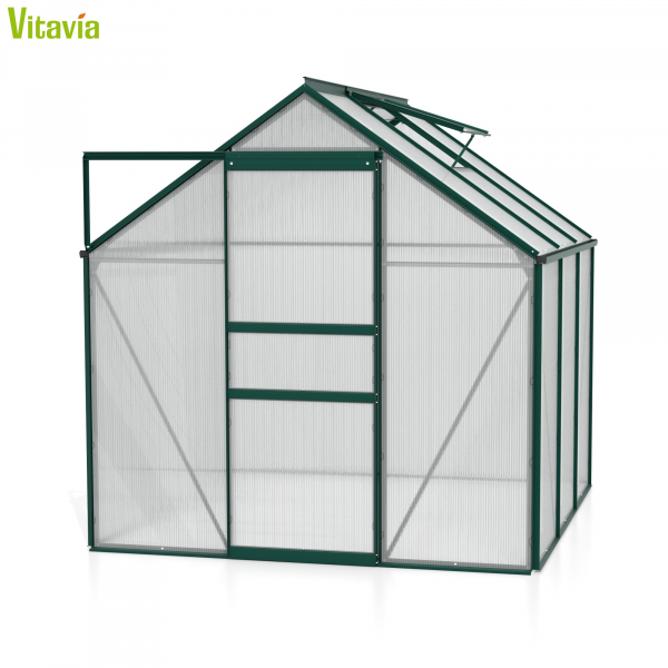 Vitavia Gewächshaus Venus 3800 BxTxH 195x195x197cm 3,8m² 6mm HKP Alu smaragd