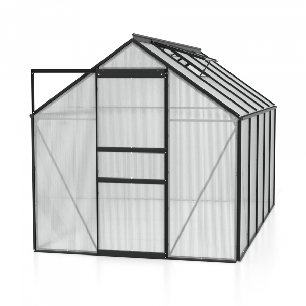Vitavia Gewächshaus Venus 6200 BxTxH 195x321x197cm 6,2m² 6mm HKP Alu schwarz