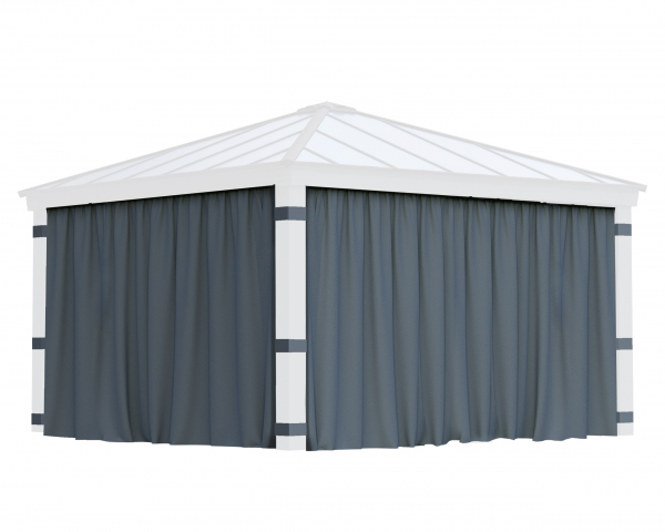 Palram-Canopia Vorhangset 4tlg. für Pavillon DALLAS 4.3x4.3 (14x14) Dunkelgrau