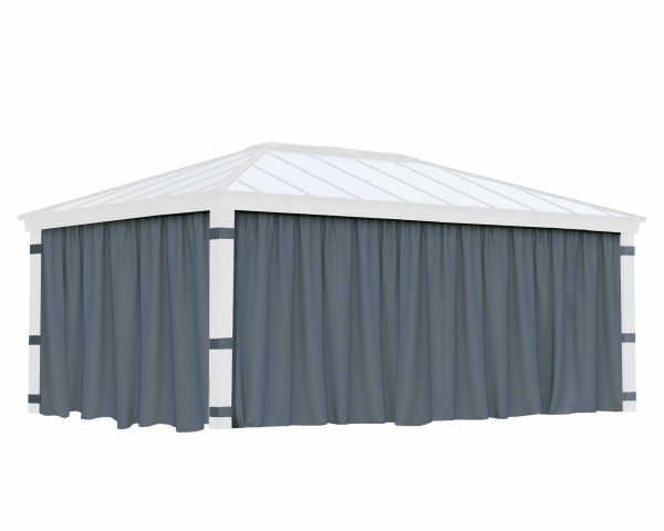 Palram-Canopia Vorhangset 4tlg. für Pavillon DALLAS 4.3x6 (14x20) Dunkelgrau