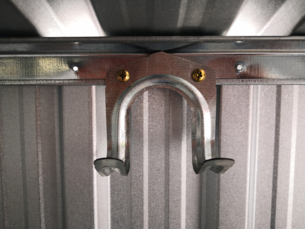 Pergart Doppelhaken Werkzeughaken 2er Set L7 X W6 X H7 cm für Gerätehäuser