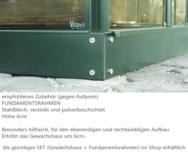 Vitavia Gewächshaus Diana 6700 3mm ESG Glas BxT 264x258cm smaragd