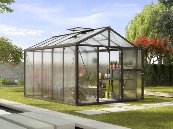 Vitavia Premium Gewächshaus Zeus 10000 BxT 258x391cm 16mm HKP 10m² Alu schwarz
