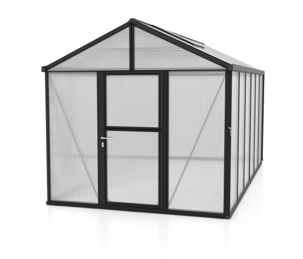Vitavia Premium Gewächshaus Zeus 11900 BxT 258x465cm 16mm HKP 11,9m² Alu schwarz