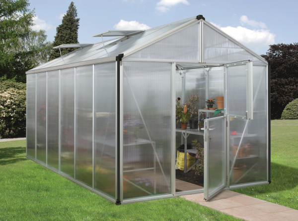 Vitavia Premium Gewächshaus Zeus 11900 BxT 258x465 16mm HKP 11,9m² Alu eloxiert