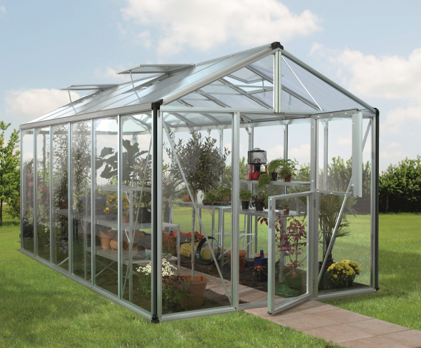 Vitavia Premium Gewächshaus Zeus 11900 BxT 258x465cm Glas ESG/HKP Alu eloxiert