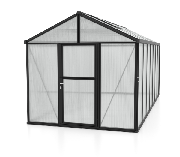 Vitavia Premium Gewächshaus Zeus 13800 BxT 258x540cm 16mm HKP 13,8m² Alu schwarz