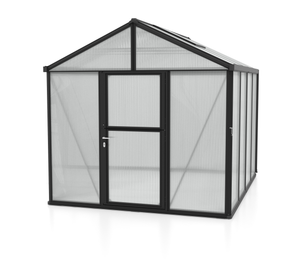 Vitavia Premium Gewächshaus Zeus 8100 BxT 258x316cm 10mm HKP 8,1m² Alu schwarz