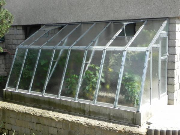 Vario Stahl Anlehngewächshaus Casa 6 Nörpelglas BxL 152x601cm 9,1m² verzinkt