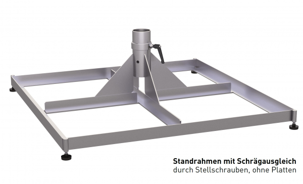 May Stahl Standrahmen Mast 76mm 103x103cm Schrägausgleich für Ampelschirm RIALTO