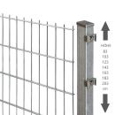 Elmar Jung Doppelstabmattenzaun Excellent verzinkt Rechteckpfosten 40/60