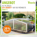 Vitavia Frühbeet Gaia XS 2 Dachfenster BxL 60x100cm 4mm HKP Alu eloxiert